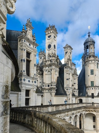 Die Dachlandschaft des Château de Chambord