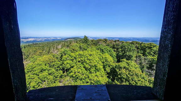 Ausblick vom Aussichtsturm  Wildenburg