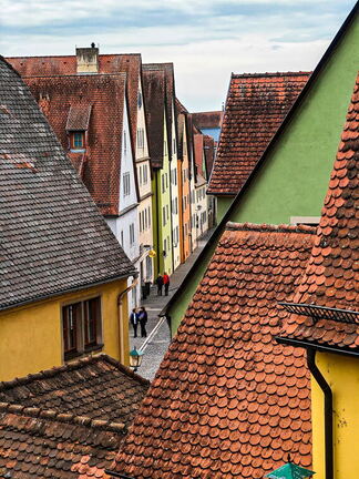 Bayerntour: Dächerlandschaft von  Rothenburg o.T.