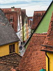Bayerntour: Dächerlandschaft von  Rothenburg o.T.